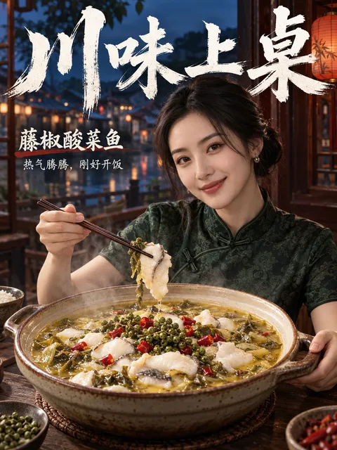 餐饮 · 国潮人物海报